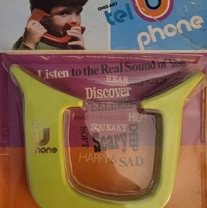 1960s Vintage Ohio Art - Tel U Phone - Lime Green - The World Of Toys -NOS-VRITF